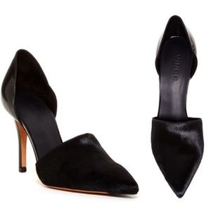 Vince Claire Calf-Hair d'Orsay black Pump 8.5